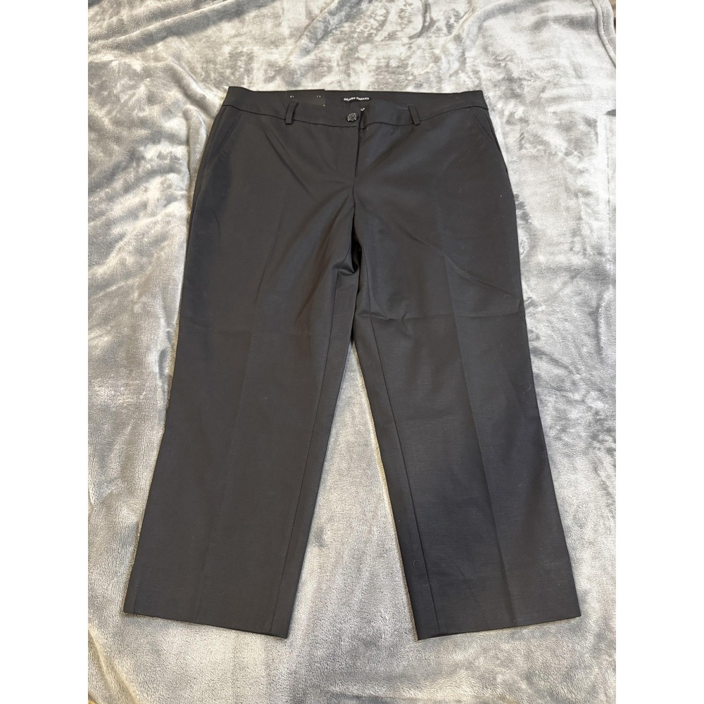 Hilary Radley Pants Womens 12‎ Black Slim Leg Stretch Dress Office 24 Inseam